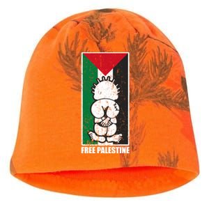 Free Palestine Flag Hanthala Gaza Save Sheikh Jarrah Gift Kati - Camo Knit Beanie