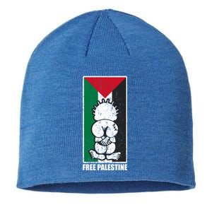 Free Palestine Flag Hanthala Gaza Save Sheikh Jarrah Gift Sustainable Beanie