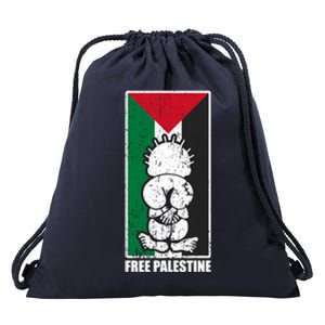 Free Palestine Flag Hanthala Gaza Save Sheikh Jarrah Gift Drawstring Bag