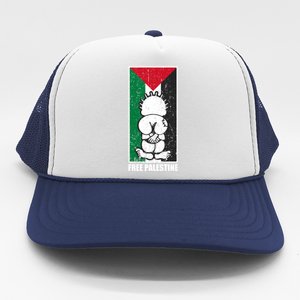 Free Palestine Flag Hanthala Gaza Save Sheikh Jarrah Gift Trucker Hat