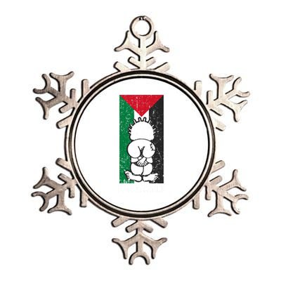 Free Palestine Flag Hanthala Gaza Save Sheikh Jarrah Gift Metallic Star Ornament