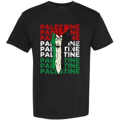 FREE PALESTINE Flag Save Gaza Support Arabic West Bank Help  Garment-Dyed Heavyweight T-Shirt