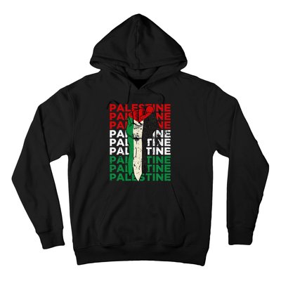 FREE PALESTINE Flag Save Gaza Support Arabic West Bank Help  Hoodie