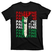 FREE PALESTINE Flag Save Gaza Support Arabic West Bank Help  T-Shirt