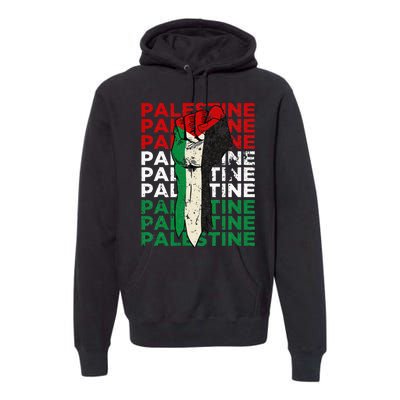 FREE PALESTINE Flag Save Gaza Support Arabic West Bank Help  Premium Hoodie