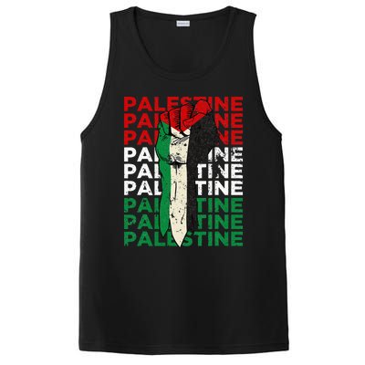 FREE PALESTINE Flag Save Gaza Support Arabic West Bank Help  PosiCharge Competitor Tank