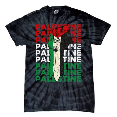 FREE PALESTINE Flag Save Gaza Support Arabic West Bank Help  Tie-Dye T-Shirt