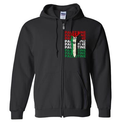 FREE PALESTINE Flag Save Gaza Support Arabic West Bank Help  Full Zip Hoodie