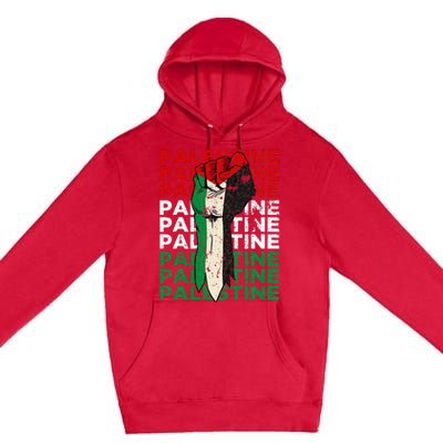 FREE PALESTINE Flag Save Gaza Support Arabic West Bank Help  Premium Pullover Hoodie