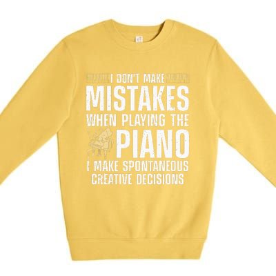 Funny Piano For Men Women Music Lovers Musician Piano Player Premium Crewneck Sweatshirt