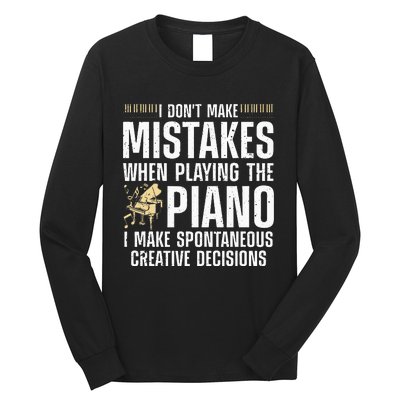 Funny Piano For Men Women Music Lovers Musician Piano Player Long Sleeve Shirt