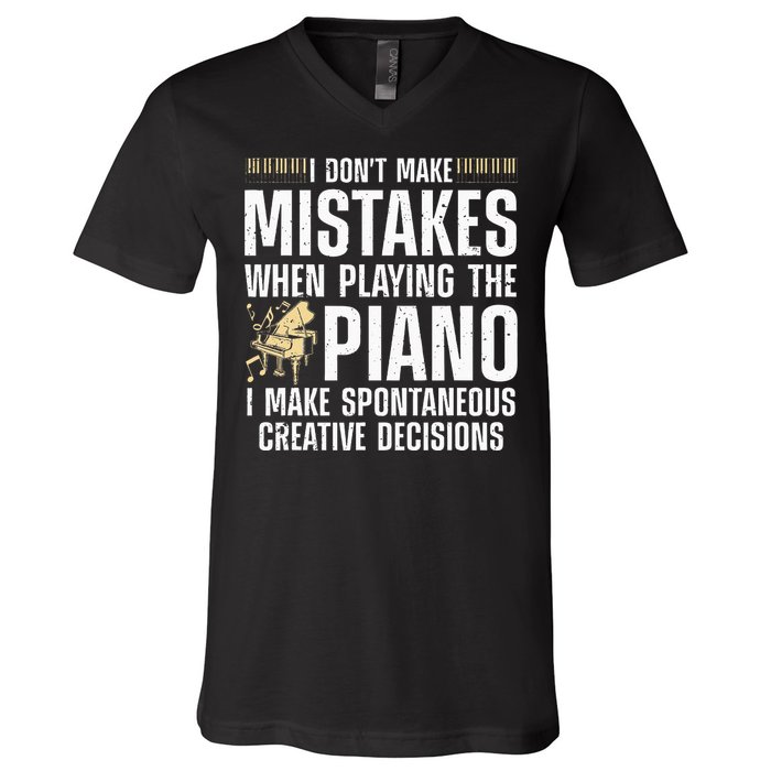 Funny Piano For Men Women Music Lovers Musician Piano Player V-Neck T-Shirt