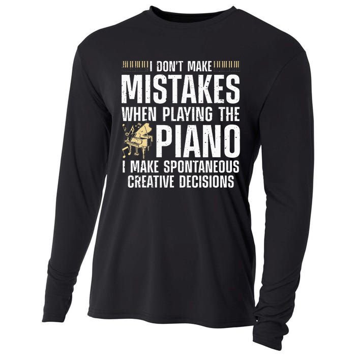 Funny Piano For Men Women Music Lovers Musician Piano Player Cooling Performance Long Sleeve Crew