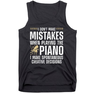 Funny Piano For Men Women Music Lovers Musician Piano Player Tank Top