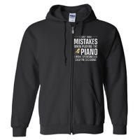 Funny Piano For Men Women Music Lovers Musician Piano Player Full Zip Hoodie