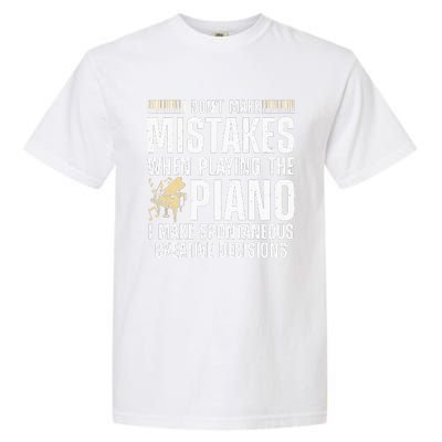 Funny Piano For Men Women Music Lovers Musician Piano Player Garment-Dyed Heavyweight T-Shirt