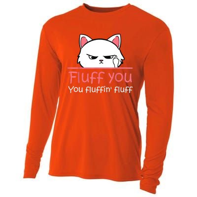 Feline Playful Fluff You You Fluffin Fluff! Funny Cooling Performance Long Sleeve Crew