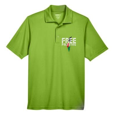 Free Palestine Flag Arabic Free Gaza Palestinian Flag Funny Gift Men's Origin Performance Pique Polo