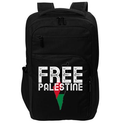 Free Palestine Flag Arabic Free Gaza Palestinian Flag Funny Gift Impact Tech Backpack