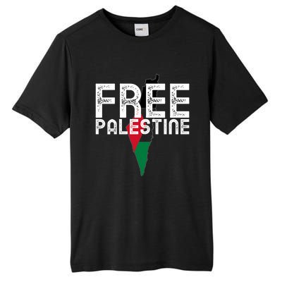 Free Palestine Flag Arabic Free Gaza Palestinian Flag Funny Gift Tall Fusion ChromaSoft Performance T-Shirt