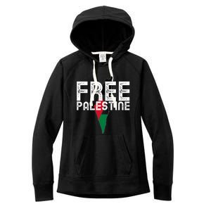 Free Palestine Flag Arabic Free Gaza Palestinian Flag Funny Gift Women's Fleece Hoodie