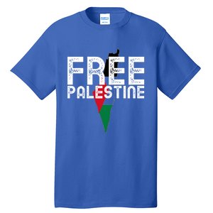 Free Palestine Flag Arabic Free Gaza Palestinian Flag Funny Gift Tall T-Shirt