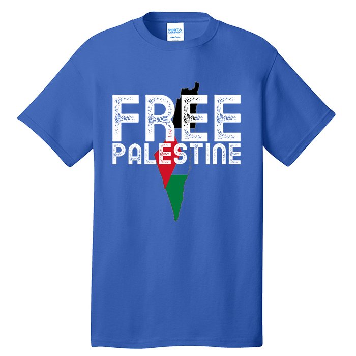 Free Palestine Flag Arabic Free Gaza Palestinian Flag Funny Gift Tall T-Shirt