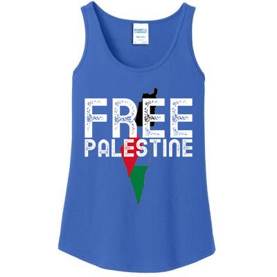 Free Palestine Flag Arabic Free Gaza Palestinian Flag Funny Gift Ladies Essential Tank