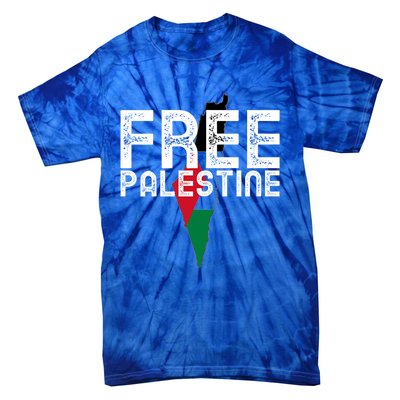 Free Palestine Flag Arabic Free Gaza Palestinian Flag Funny Gift Tie-Dye T-Shirt