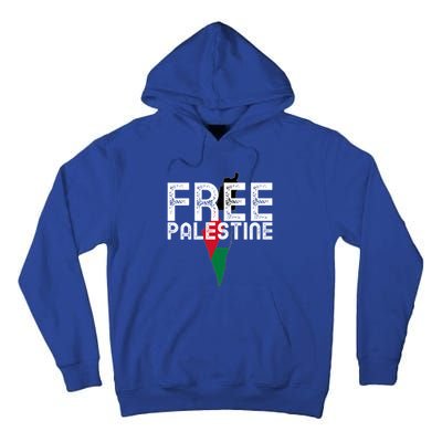 Free Palestine Flag Arabic Free Gaza Palestinian Flag Funny Gift Tall Hoodie