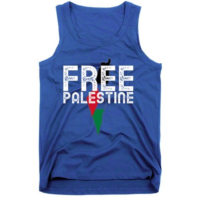 Free Palestine Flag Arabic Free Gaza Palestinian Flag Funny Gift Tank Top