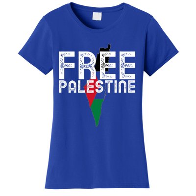 Free Palestine Flag Arabic Free Gaza Palestinian Flag Funny Gift Women's T-Shirt