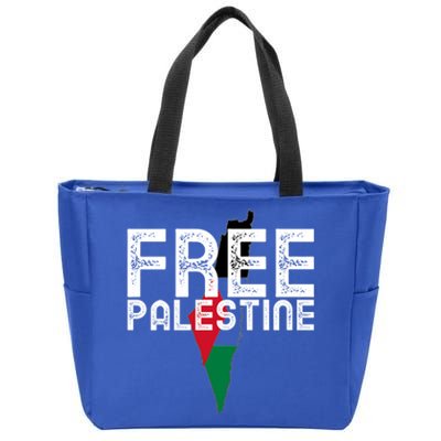 Free Palestine Flag Arabic Free Gaza Palestinian Flag Funny Gift Zip Tote Bag