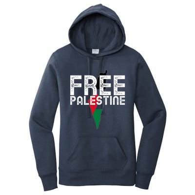 Free Palestine Flag Arabic Free Gaza Palestinian Flag Funny Gift Women's Pullover Hoodie