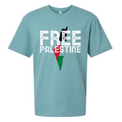 Free Palestine Flag Arabic Free Gaza Palestinian Flag Funny Gift Sueded Cloud Jersey T-Shirt