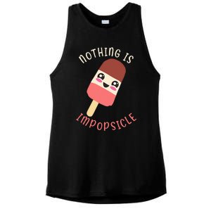 Funny Popsicle Food Pun Ladies PosiCharge Tri-Blend Wicking Tank