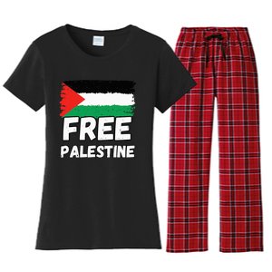 Free Palestine Flag  Women's Flannel Pajama Set