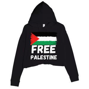 Free Palestine Flag  Crop Fleece Hoodie