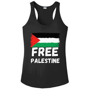 Free Palestine Flag  Ladies PosiCharge Competitor Racerback Tank