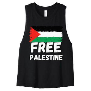 Free Palestine Flag  Women's Racerback Cropped Tank