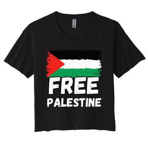 Free Palestine Flag  Women's Crop Top Tee