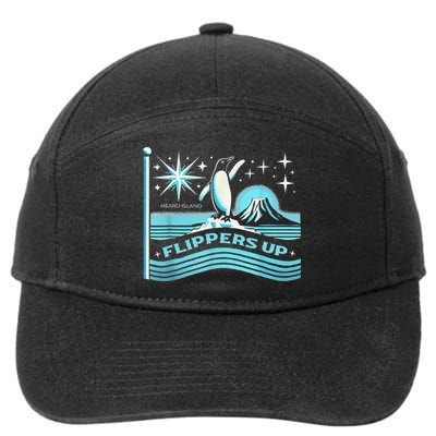 Funny Penguin Flippers Up Middle Finger Penguins Lover 7-Panel Snapback Hat
