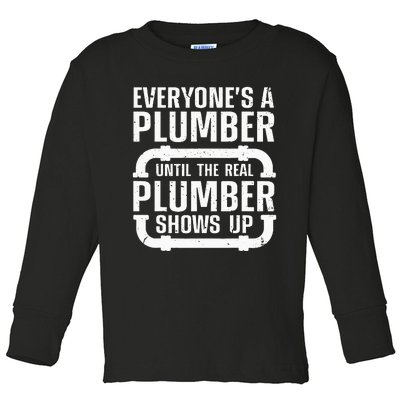 Funny Plumber For Wo Plumbers Pipefitter Steamfitter Toddler Long Sleeve Shirt