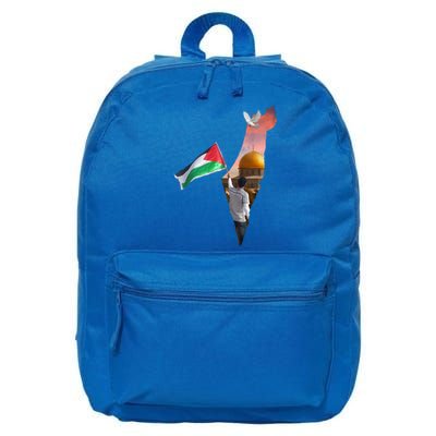 Free Palestine Flag Save Gaza Al Aqsa Mosque Jerusalem Cute Gift 16 in Basic Backpack