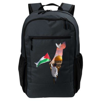 Free Palestine Flag Save Gaza Al Aqsa Mosque Jerusalem Cute Gift Daily Commute Backpack