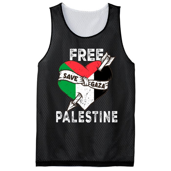 Free Palestine Flag Save Gaza Palestinian Love Heart Mesh Reversible Basketball Jersey Tank