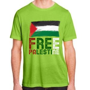 Free Palestine Flag Arabic Free Gaza Palestinian Flag Gift Adult ChromaSoft Performance T-Shirt