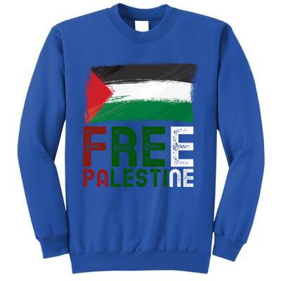 Free Palestine Flag Arabic Free Gaza Palestinian Flag Gift Tall Sweatshirt