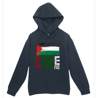 Free Palestine Flag Arabic Free Gaza Palestinian Flag Gift Urban Pullover Hoodie