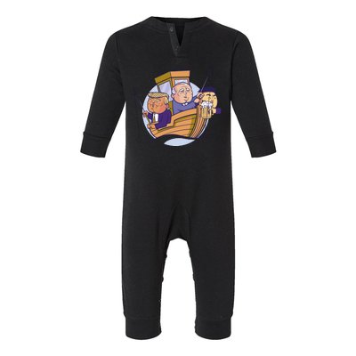 Fishing Presidents Funny Infant Fleece One Piece